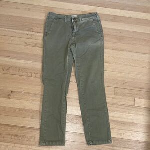 Anthropologie Relaxed Chino sized 28, olive green